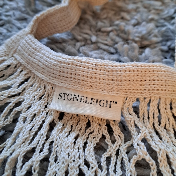 Stoneleigh boho style mesh woven tote bag - Picture 4 of 7